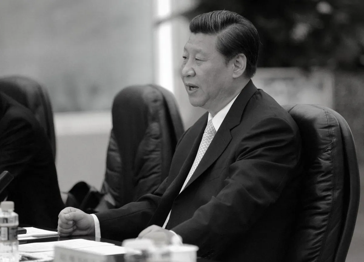 Chinese Communist Party leader Xi Jinping speaks during a meeting with Ethiopian Prime Minister Hailemariam Desalegn in the Great Hall of the People in Beijing on June 14, 2013. Xi appears to have engineered the weakening of power of former regime leader Jiang Zemin over the period since he took over as Party leader last November. (Goh Chai Hin/AFP/Getty Images)