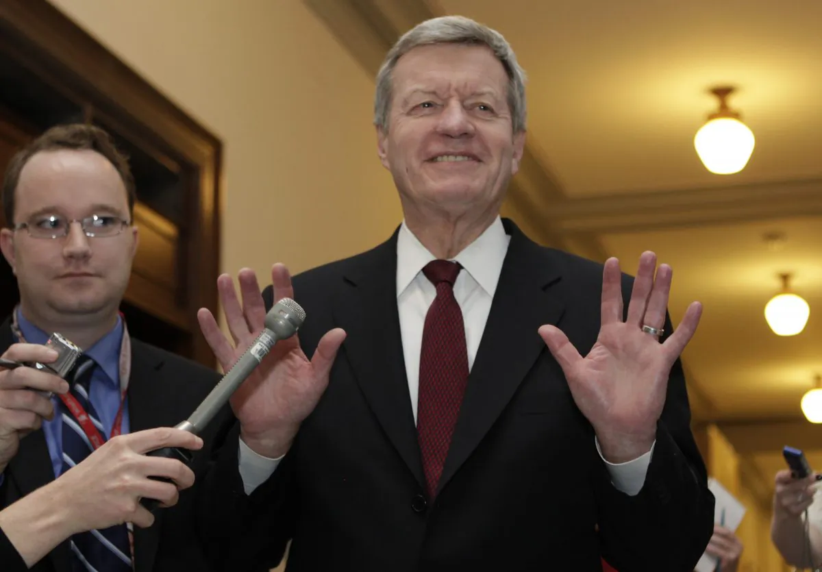 Senator Max Baucus (D-MT) speaks to the media on Capitol Hill in Washington, DC in this file foto. The Senator had warned as early as 2009 that TARP could be prone to fraud. (Yuri Gripas/AFP/Getty Images)