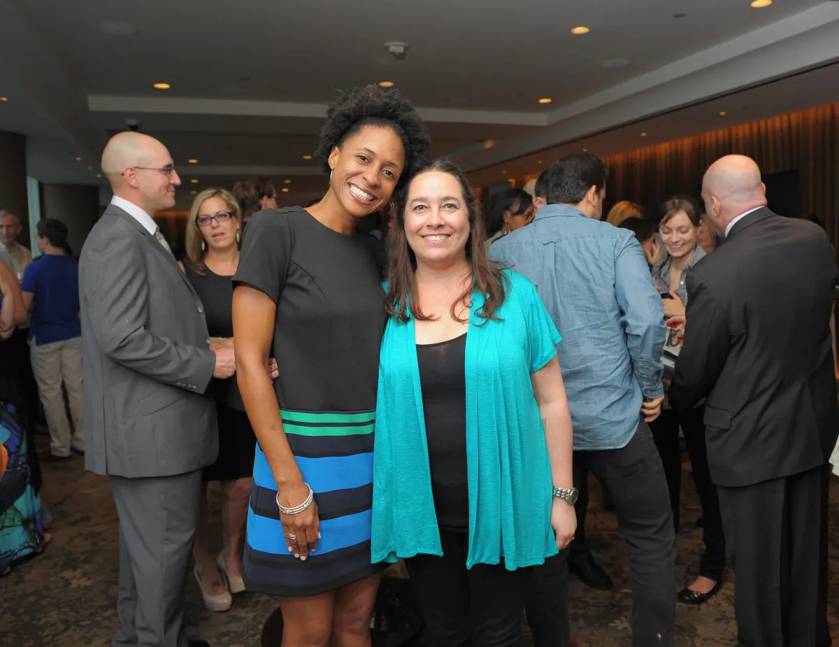 Film subject June Hardwick and co-producer Summer Damon attend HBO Documentaries New York premiere of Gideon’s Army at HBO Theater on June 20 in New York City. The film is about the indigent defense system. (Photo by Michael Loccisano/Getty Images for HBO)