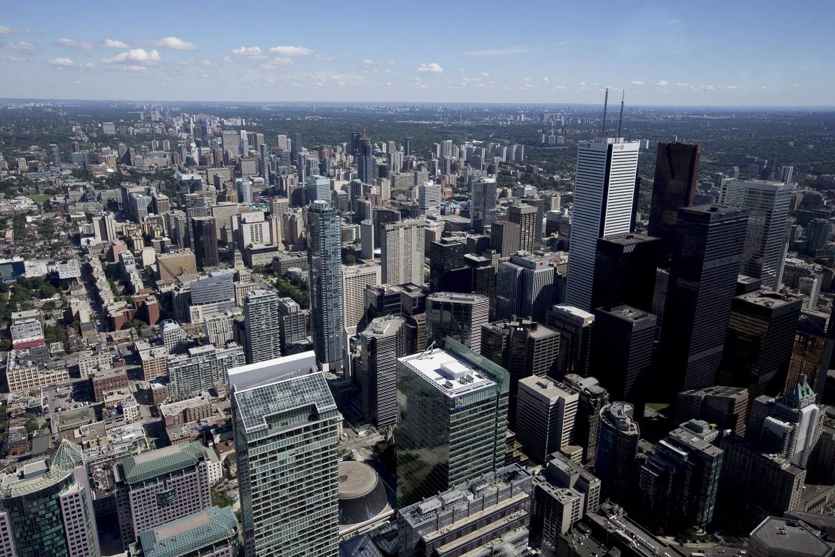 Toronto’s financial district in a file photo. (Michelle Siu/The Canadian Press)