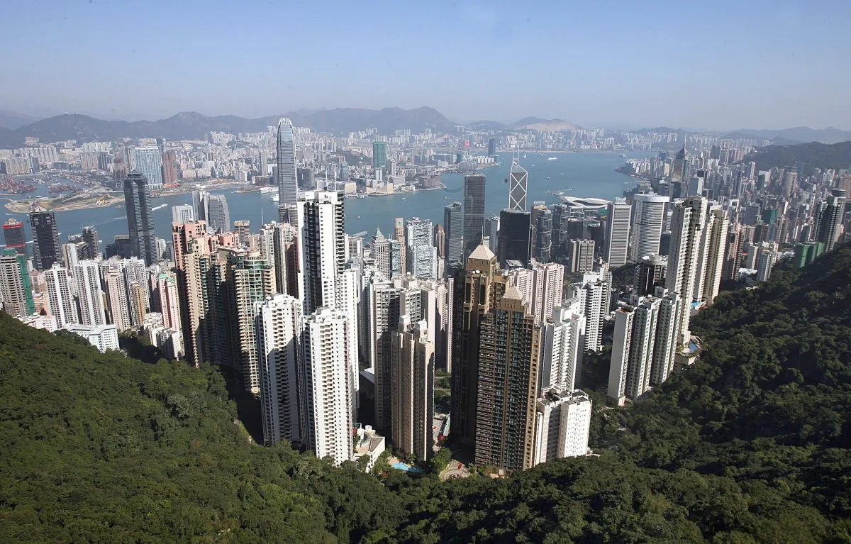 Overview looking from the Peak down to Hong Kong island on Dec. 19, 2006. (Mike Clarke/AFP/Getty Images)