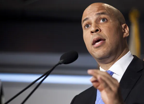Senator Cory Booker speaks in Newark, N.J., on June 8, 2013. (Ramin Talaie/Getty Images) 