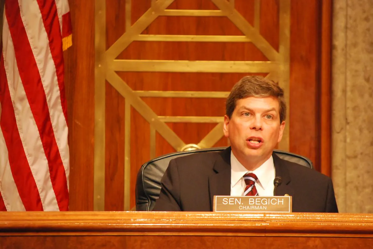 Senator Mark Begich (R-Ark.) presides over a hearing on disaster preparedness in the National Capital Region. Begich is chairman of the Subcommittee on Emergency Management, Intergovernmental Relations and the District of Columbia of the U.S. Senate Committee on Homeland Security and Governmental Affairs. (Ron Dory/Epoch Times)