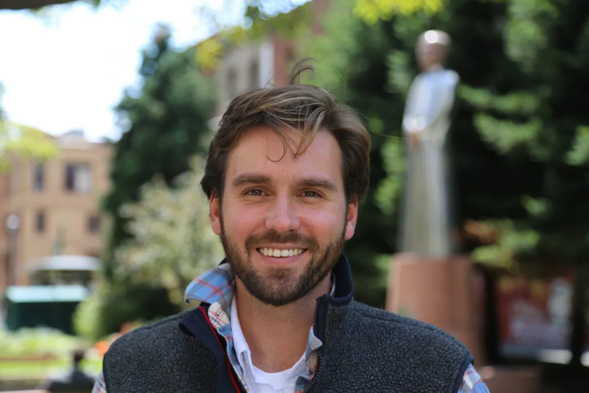 Mark Fischer, 27, chinos sales, Oakland: “I think that we should try to train the homeless people to drive the trains. We’ve got lots of homeless people, and these guys don’t want to work for what I consider to be a fair salary. It’s more than I make.” (Christian Watjen/Epoch Times)