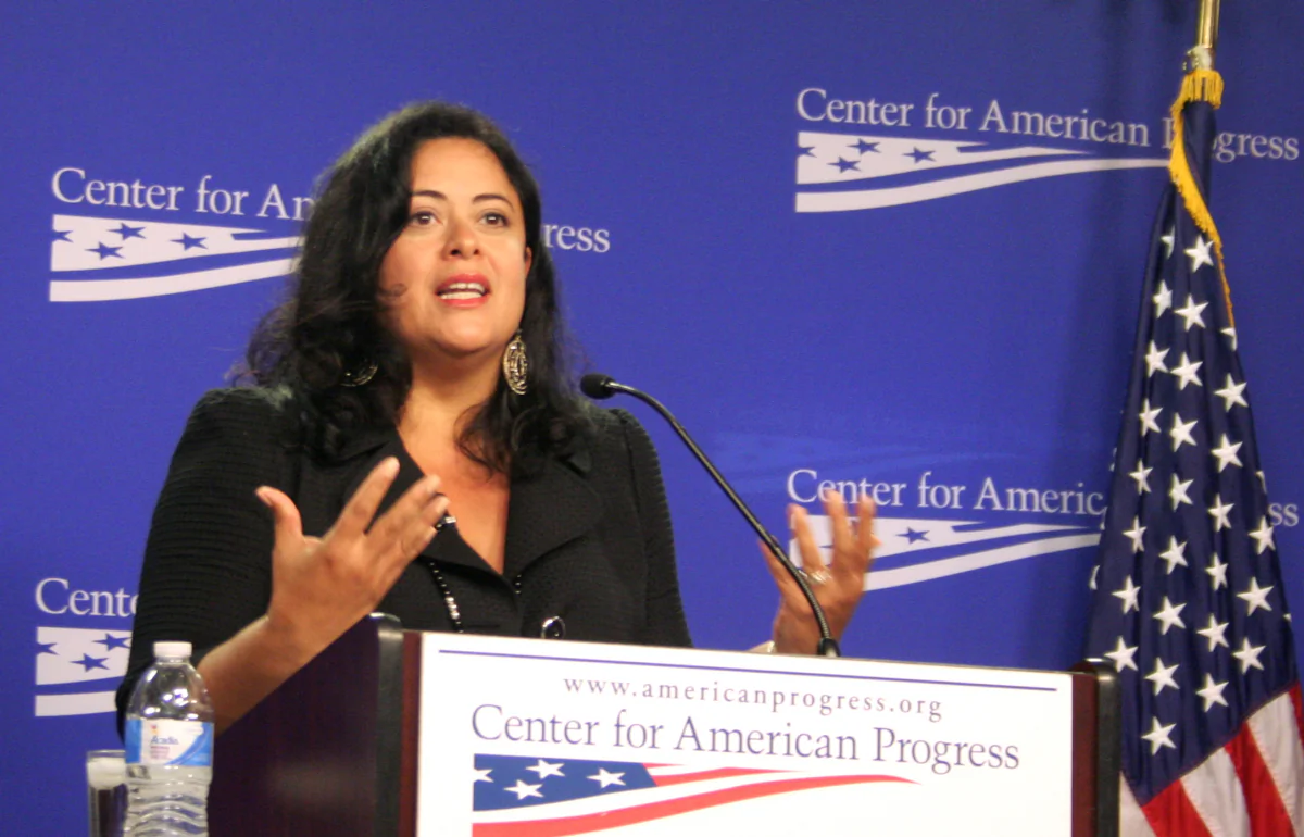 Peace advocate and author Maya Soetoro-Ng spoke Aug. 14 at the Center for American Progress on ending the scourge of human trafficking. Soetoro-Ng is the maternal half-sister of the president, Barack Obama. (Gary Feuerberg/ Epoch Times)