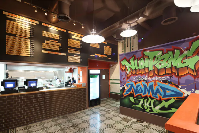 The interior of Num Pang at its flagship location in the NoMad. (Courtesy of Num Pang)