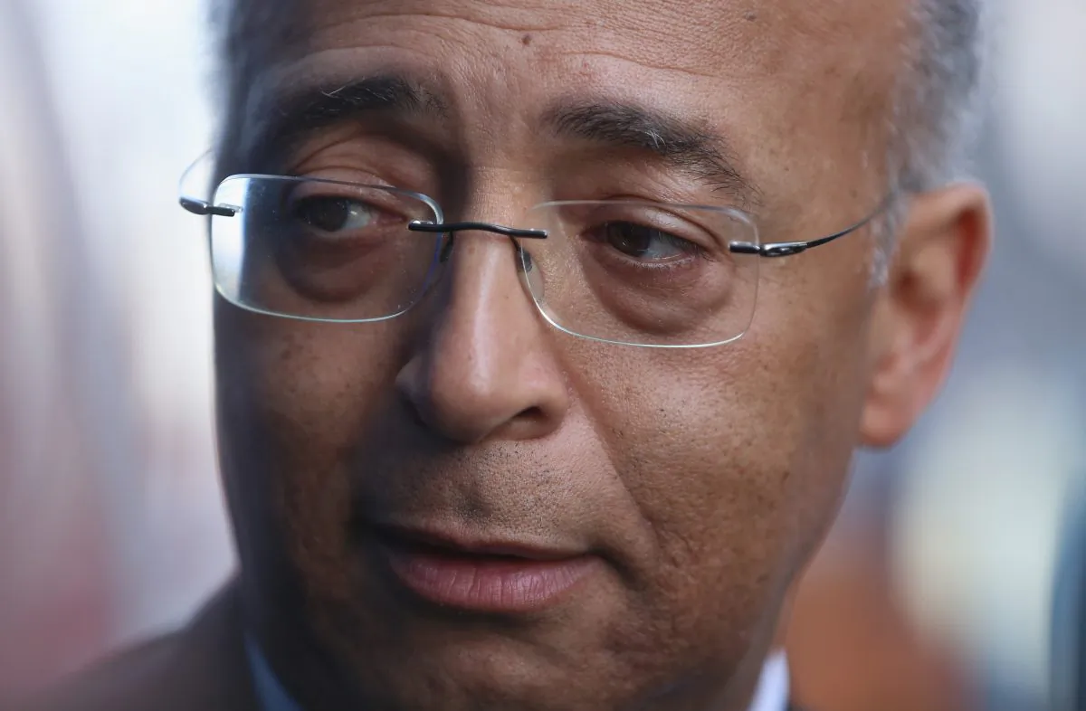 New York City mayoral candidate Bill Thompson speaks to the media outside a political forum on a boat in Manhattan on April 9, in New York City. (Mario Tama/Getty Images)
