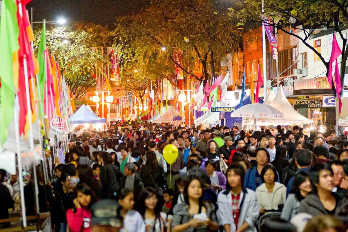 The 90,000 colourful crowd who throng to Cabramatta’s Annual Moon Festival.
(Courtesy of Fairfield City Council)