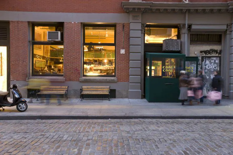 The entrance of Cafe Cafe, a cafe in Soho that is closing Sunday. (Coutesy of Café Café)
