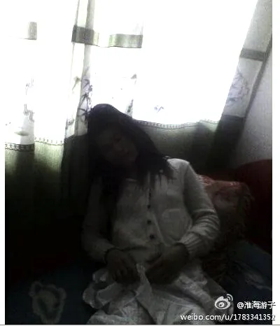 Gong Qifeng, a woman in Hunan Province, was seven months pregnant when she was forced into labor and her just-born baby put to death in front of her. (Weibo.com) 