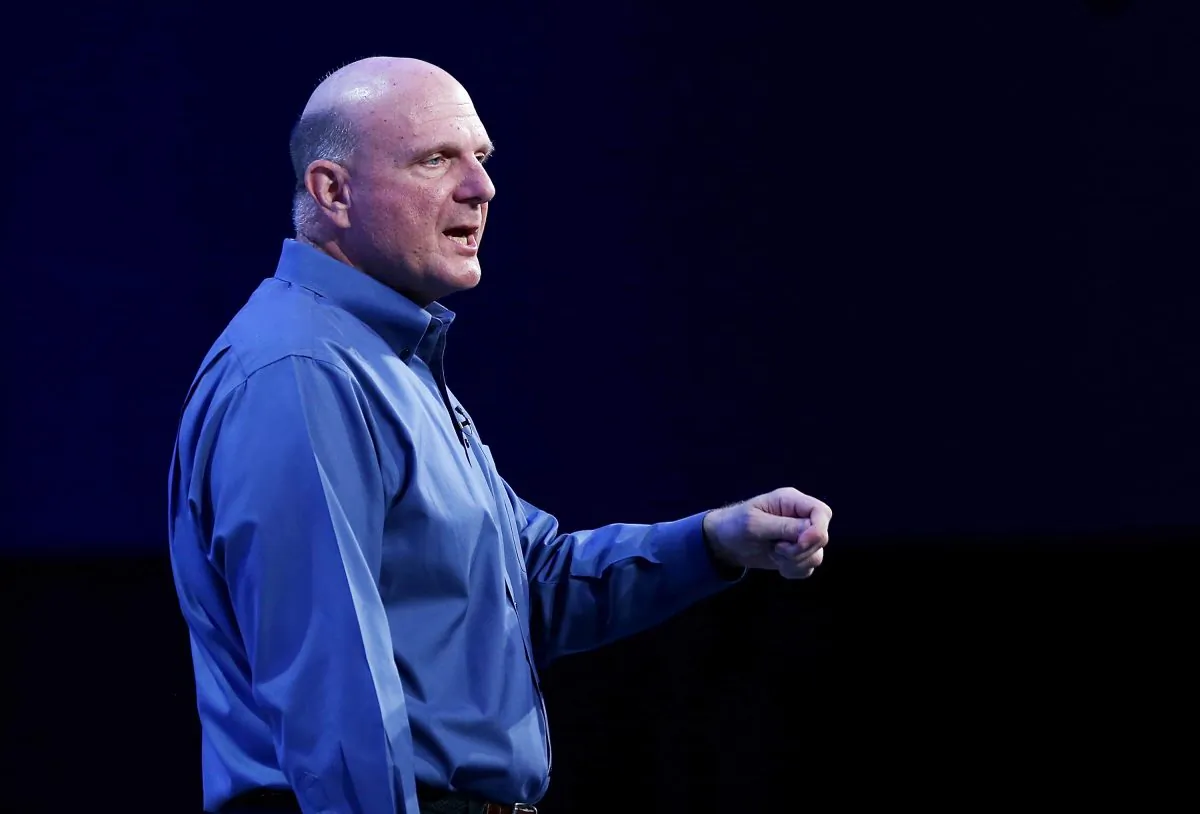 Microsoft CEO Steve Ballmer speaks during the keynote address during the Microsoft Build Conference on June 26 in San Francisco.(Justin Sullivan/Getty Images)