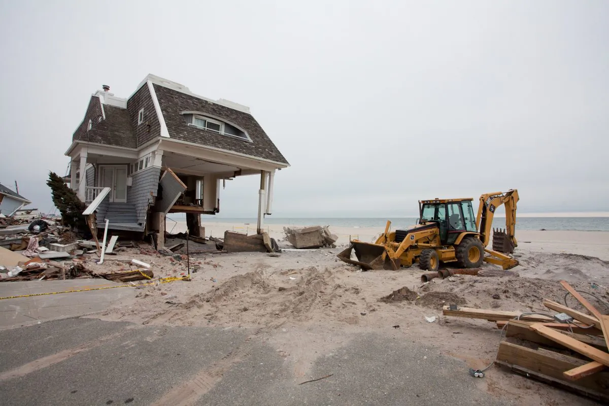 Destroyed houses in Far Rockaway, Queens, Jan. 21, 2013. (Epoch Times)