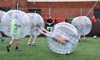 Bubble Football at Astro Park Will Have You in Stitches