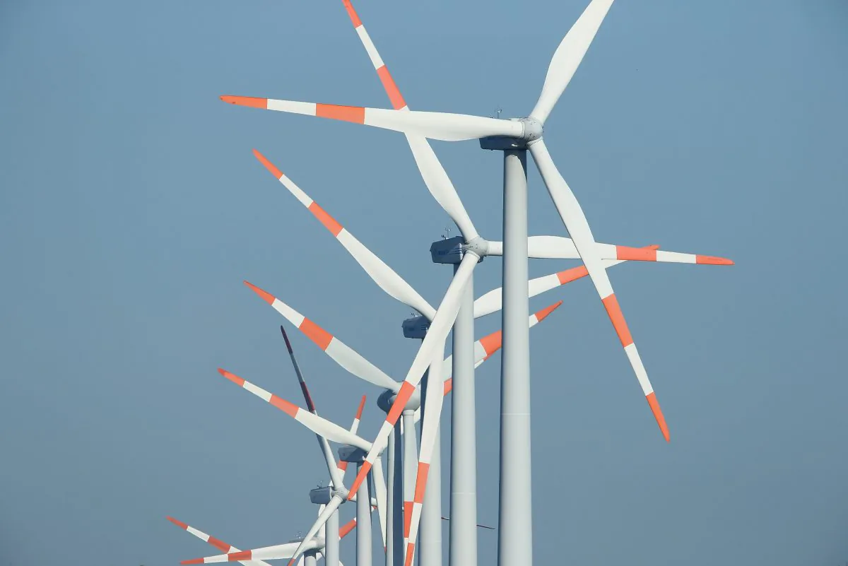 Wind turbines spin at a windpark near Neubrandenburg, Germany, on Oct. 17, 2012. (Sean Gallup/Getty Images)