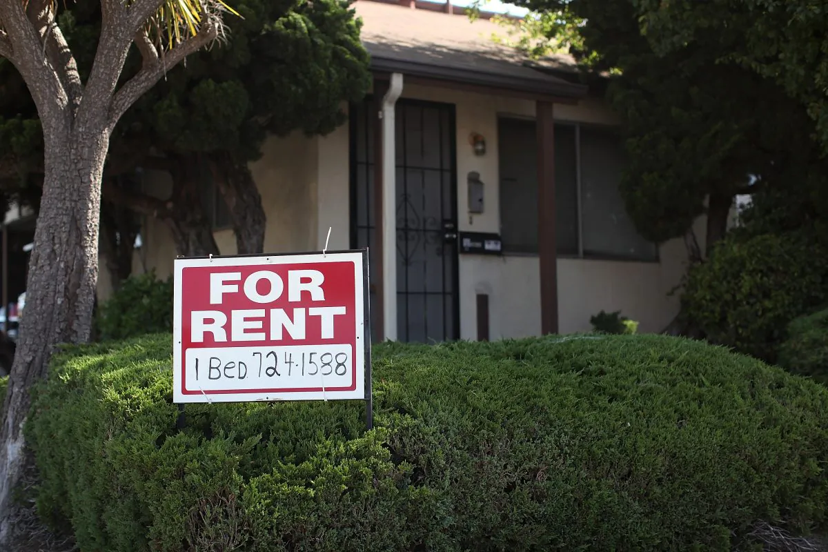 A "For Rent" sign is posted in front of a house in Richmond, Calif. in June 2012. (Justin Sullivan/Getty Images)