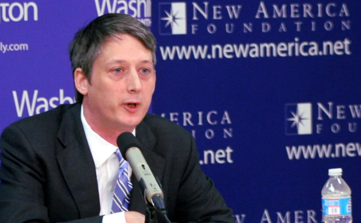 James Kvaal, deputy director of the White House Domestic Policy Council, speaks Sept. 4 at the New America Foundation on the President Obama’s new higher education metrics to rate colleges on the value they provide for students and parents. (Gary Feuerberg/ Epoch Times)
