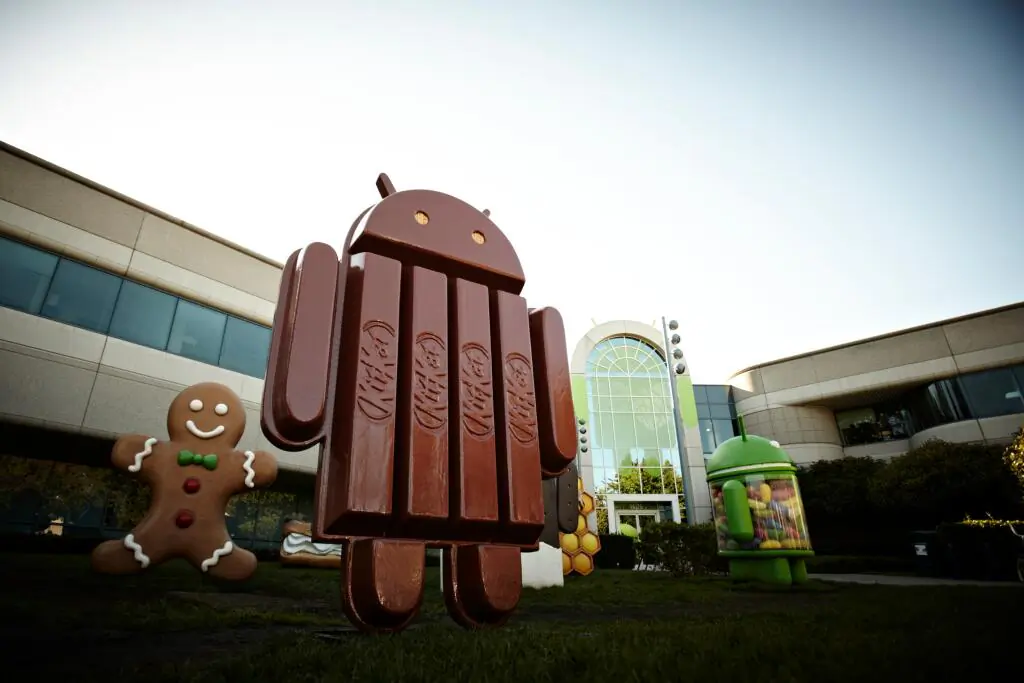 Android 4.4.4 KitKat has rolled out for a number of devices in the past few weeks, but some users are complaining there's bugs that still need to be ironed out. The update was released for several devices just days after Android 4.4.3 KitKat came out.
A photo of Google's new Android mascot - in KitKat flavor. (Courtesy Google)