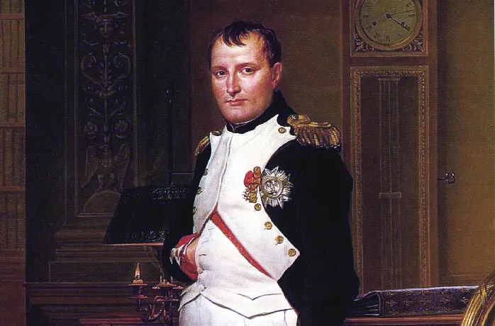 Napoleon Bonaparte was triskaidekaphobic, that is, he had a fear of the number 13. picture by Jacques-Louis David (Public domain)