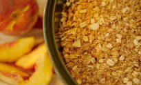 Peach-it-up: Peach Crisp and Homemade Ice Cream