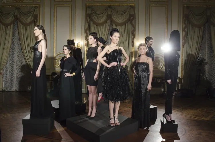 Models pose during the Russian Fashion Industry Presentation and Reception at the Consulate General of the Russian Federation on Feb. 6, 2013, in New York City. (By Kris Connor/Getty Images)