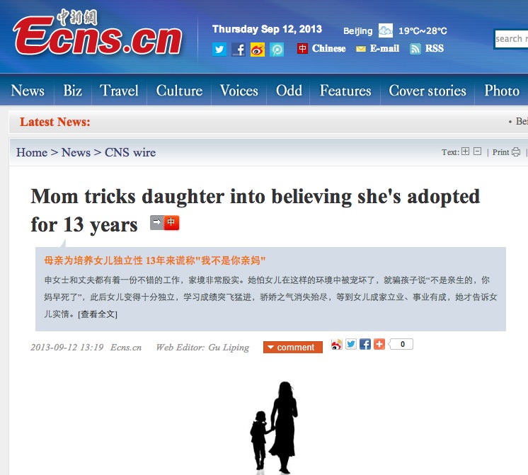 Chinese Mother for Years Told Daughter She Was Adopted, to Teach Her ...