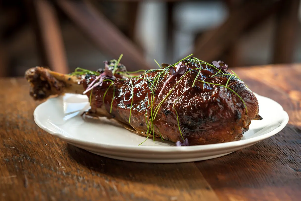 Turkey Leg Cranberry at Picnic, a new restaurant in the East Village. (Courtesy of Noah Fecks)