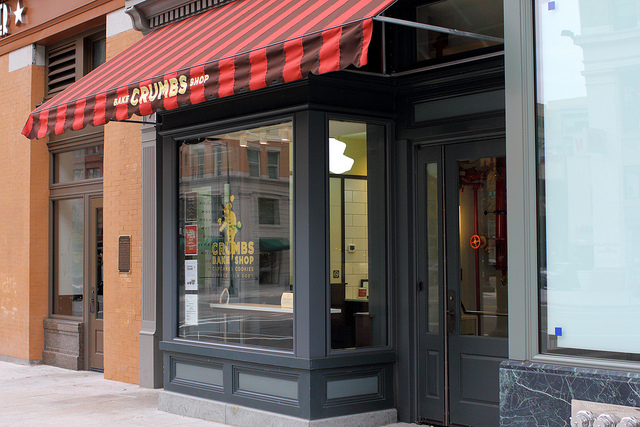 The exterior of Crumbs. The popular cupcake shop is opening their first gluten-free bakery in Greenwich Village in Oct. (Courtesy of Crumbs)