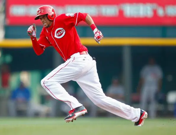 Billy Hamilton has just gotten a small taste of the majors and could continue being a star with his sparkling speed. (Photo by Michael Hickey/Getty Images)