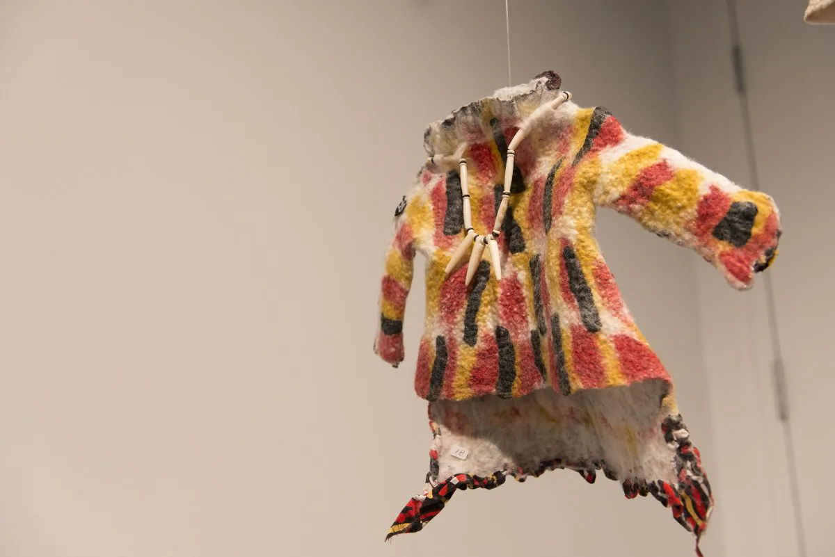 A felted wool doll's dress from "Felted Languages" by Diane Lemire. (Moon Rain/Ken Ewen)