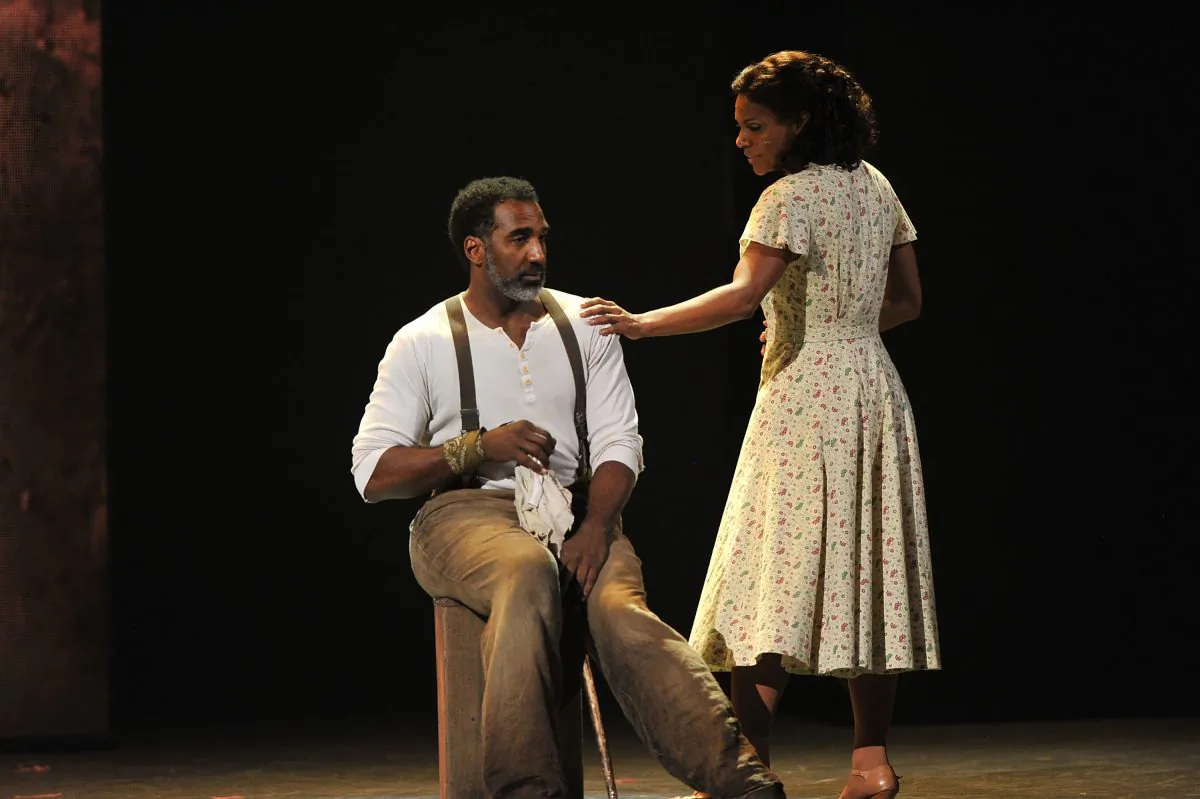 Audra McDonald and Norm Lewis perform from “Porgy and Bess” at the 66th Annual Tony Awards at the Beacon Theatre. One way to figure out a play is to tease out the major conflicts it presents. (Theo Wargo/Getty Images)