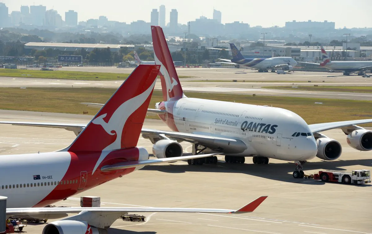 A snake hitched a ride on a Qantas flight Sunday, Sept. 22, 2013. It is the second time a snake has flown Qantas this year. (Greg Wood/AFP/Getty Images)