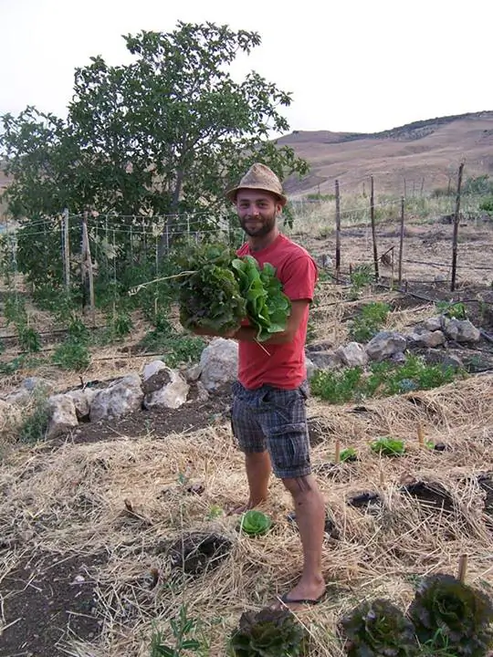 Farmer Emanuele Feltri in Valle del Simeto, Italy. Feltri has resisted giving in to the Mafia, which is rampant in the area. (Courtesy of Emanuele Feltri)