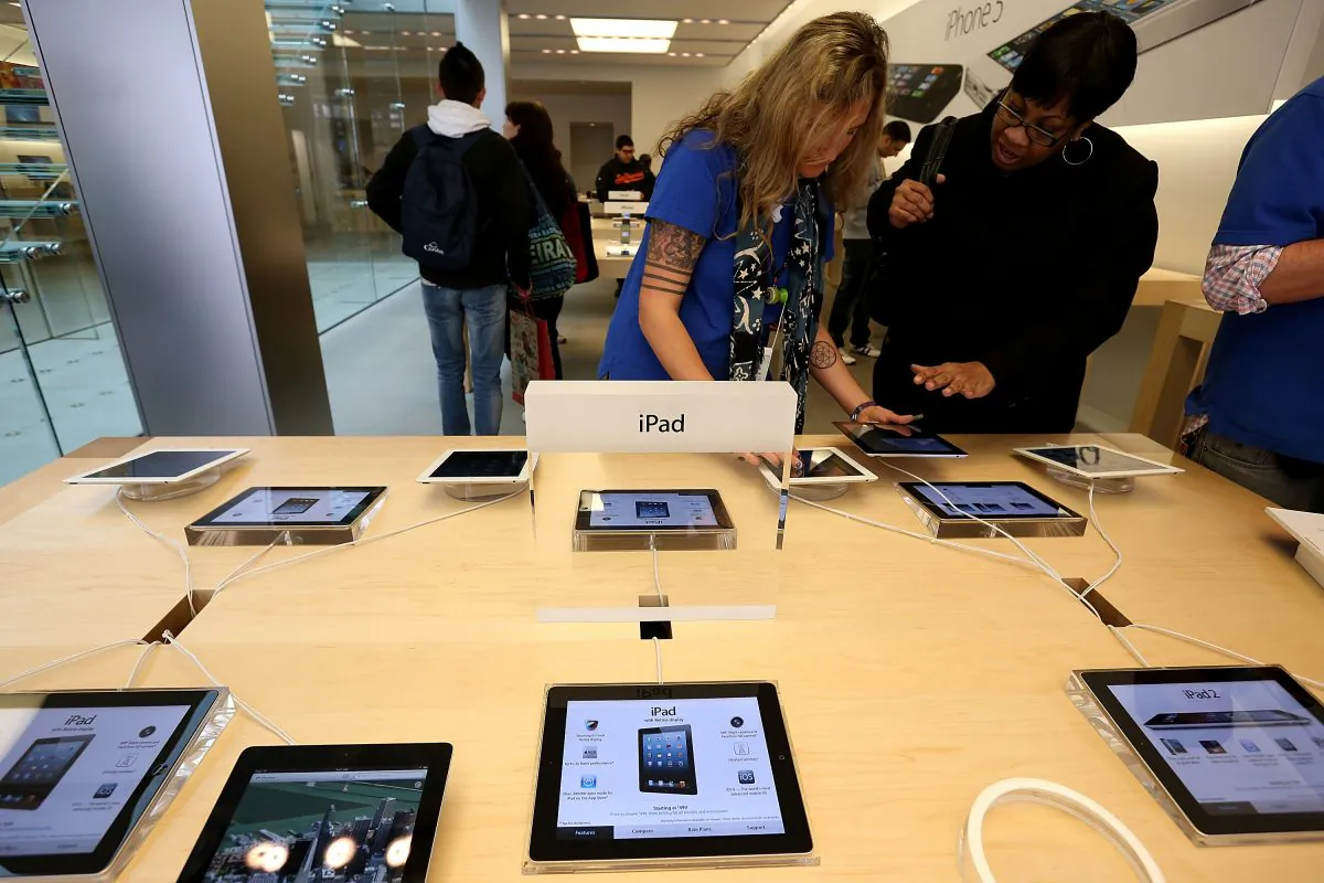 Fourth generation Apple iPads on display at an Apple store in San Francisco, Feb. 5. (Justin Sullivan/Getty Images)