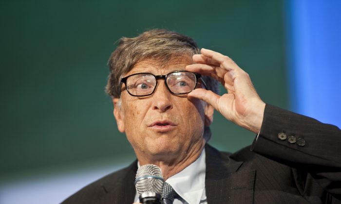 Bill Gates, chairman and founder of Microsoft Corp., speaks during the Clinton Global Initiative meeting in New York City, Sept. 24. (Ramin Talaie/Getty Images)