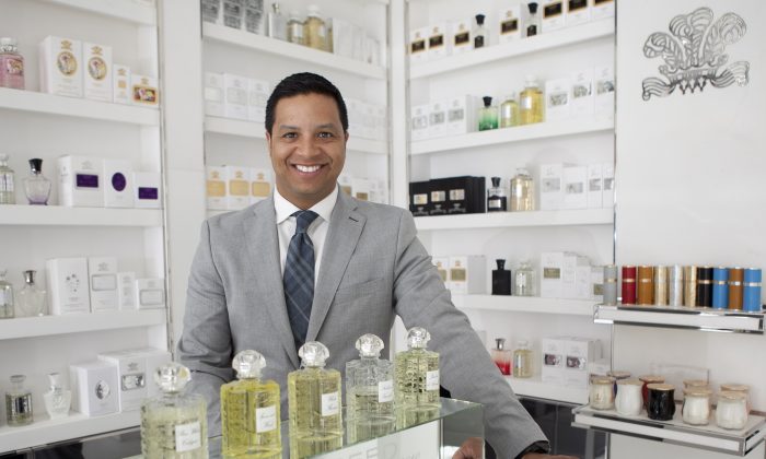 Store Director Luis Cavallo at Creed store, 794 Madison Avenue, New York (Samira Bouaou/Epoch Times)