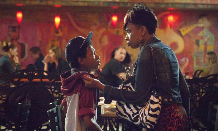 Skylan Brooks as Mister and Jennifer Hudson as his mother, Gloria, in “The Inevitable Defeat of Mister & Pete,” a Summit Entertainment release. (Summit Entertainment)