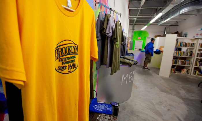 T-shirts on display at the Brooklyn Rock store on Coney Island's Stillwell Avenue, Brooklyn, New York, Oct. 12, 2013. (Petr Svab/Epoch Times)