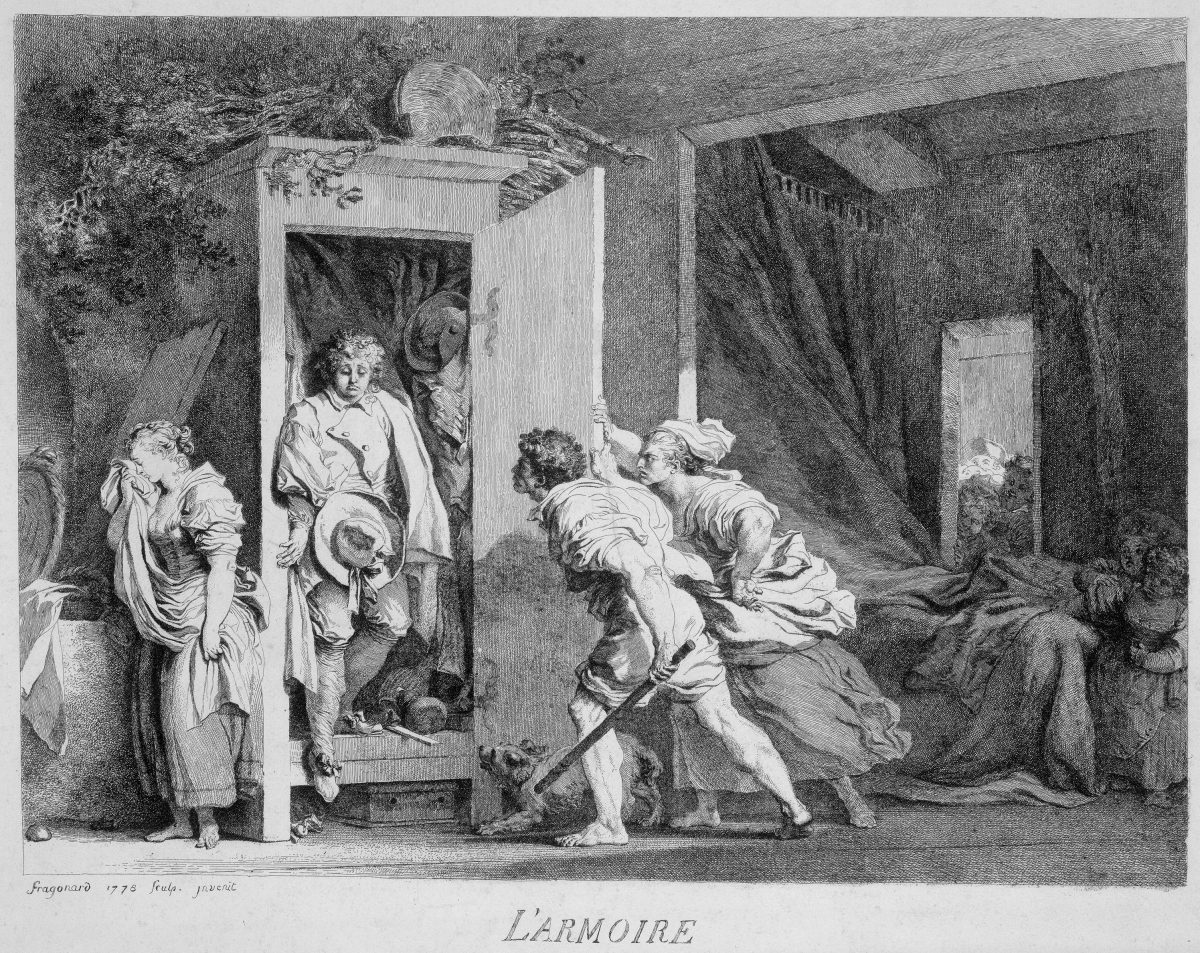"The Armoire," 1778, by Jean-Honoré Fragonard (French, 1732-1806). (Museum of Fine Arts, Boston)