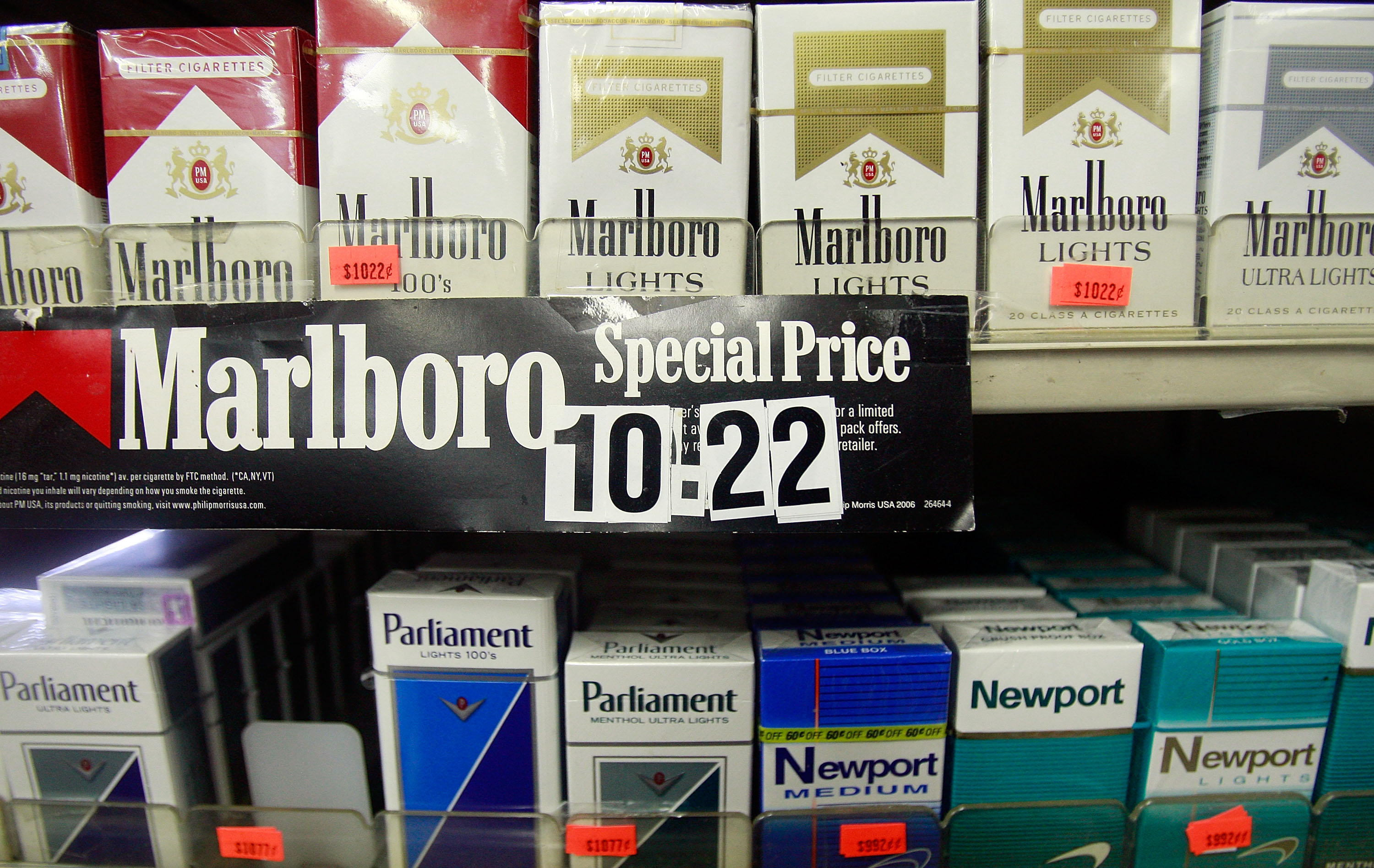 Цена сигарет на сегодняшний день