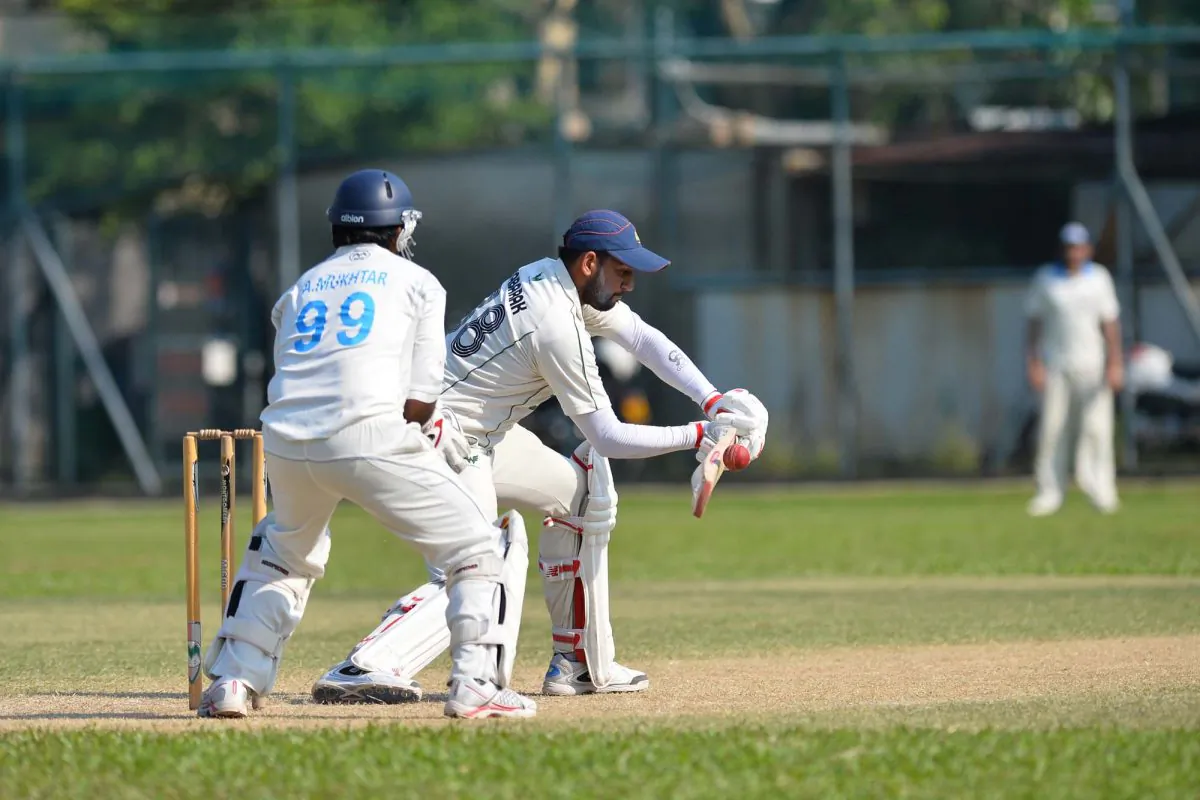 Barbar Hayat of LSW JKN on his way to an impressive 110 not out in their Hong Kong Cricket Association Sunday Championship match against Shaffi’s Vagabonds at Mission Road on Sunday Oct 6, 2013. LSW JKN won the match in 28 overs for the loss of only three wickets. (Bill Cox/Epoch Times)