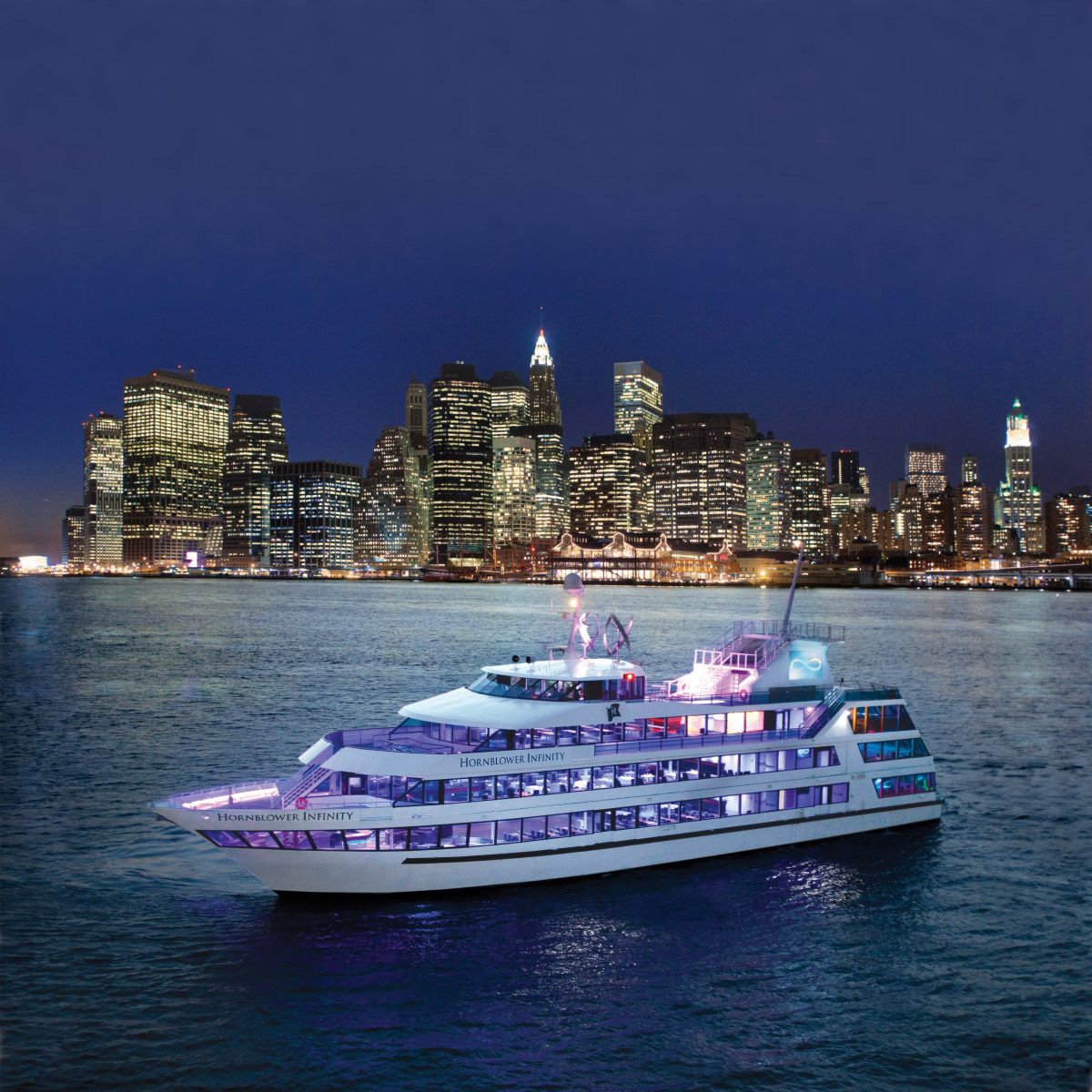 The Hornblower Infinity cruise on the Hudson River. (Courtesy of Hornblower Cruises & Events)
