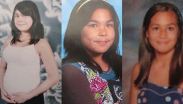 Jocye Lubrin, Kealani Lubrin, and Ashley Lubrin have gone missing in Glendale, California on Saturday. (Glendale Police Department)