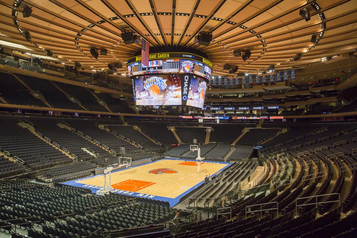The transformed bowl of Madison Square Garden, New York, Oct. 21, 2013. (Rebecca Taylor/MSG Photos)