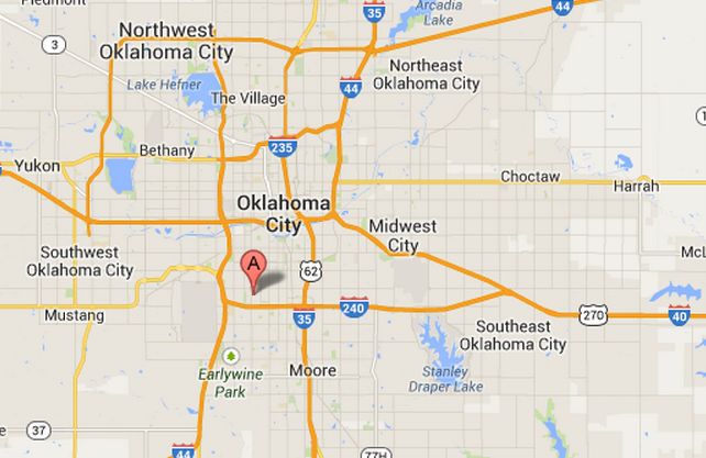 Southwest 66th Street and Pennsylvania Avenue in Oklahoma City, where a pedestrian was hit and killed Thursday, Oct. 3, 2013. (Google Maps)