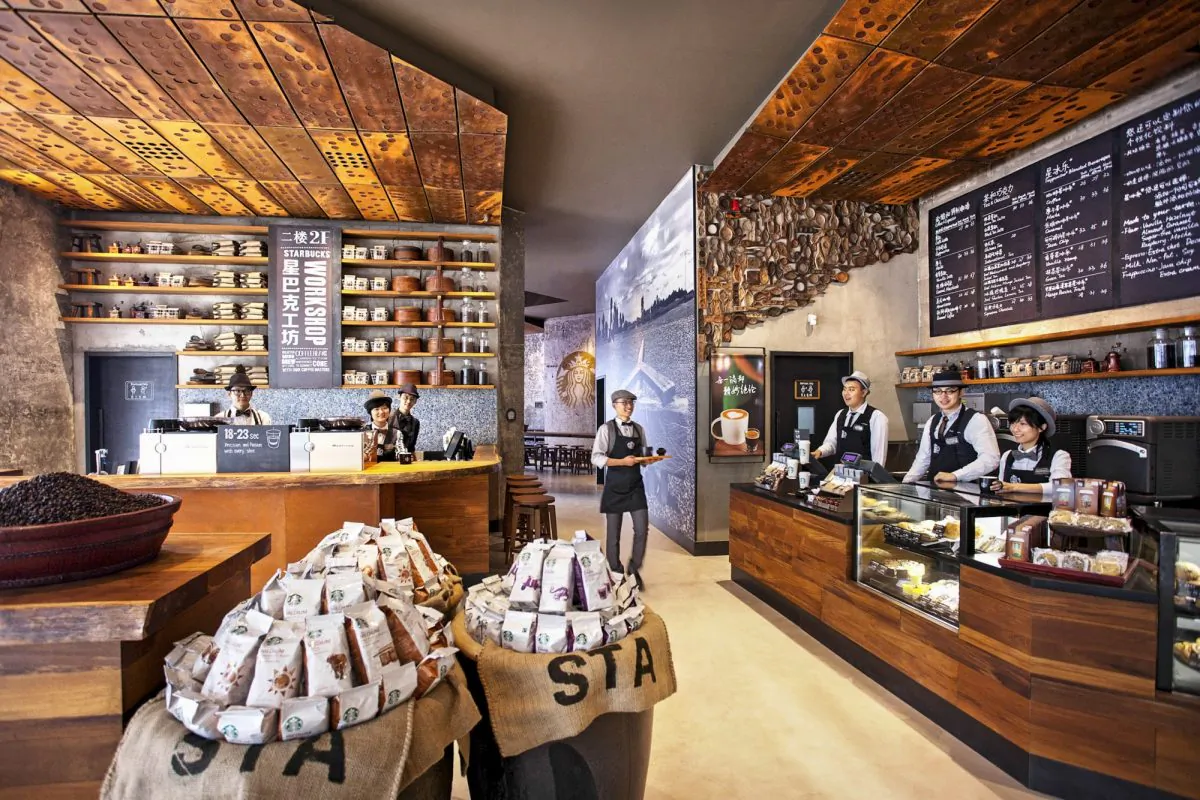The Kerry Center Starbucks flagship store in Beijing, China. (Courtesy of Starbucks)