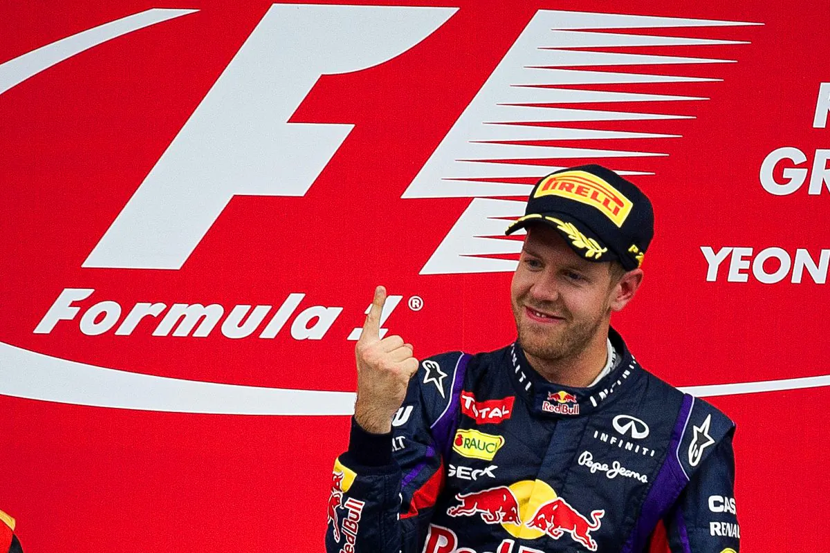 Number One again—and again and again and again: Red Bull driver Sebastian Vettel of Germany celebrates after winning the Formula One Korean Grand Prix in Yeongam on October 6, 2013. (Nicolas Asfouri/AFP/Getty Images)