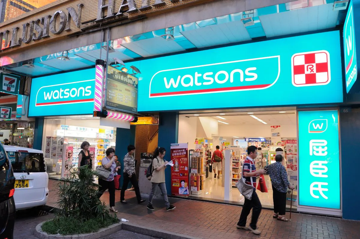 This file photo shows one of the Watson's retail outlets in Hong Kong. Hong Kong billionaire Li Ka-shing has announced that he plans to spin off the health and beauty retail chain, his fifth major divestment from Hong Kong and China in the last two months. (Epoch Times)