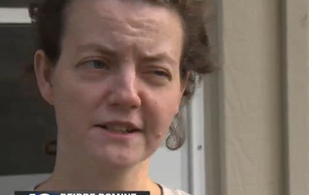 Deidre Romine, who was charged with theft for taking money out of a fountain in Bellefontaine, Ohio. (Screenshot/10TV)