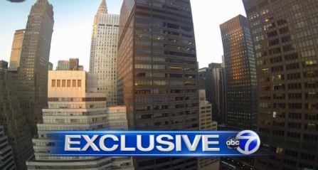 A screen grab from a video from a drone that crashed in Midtown Manhattan last month. (Screenshot/ABC)