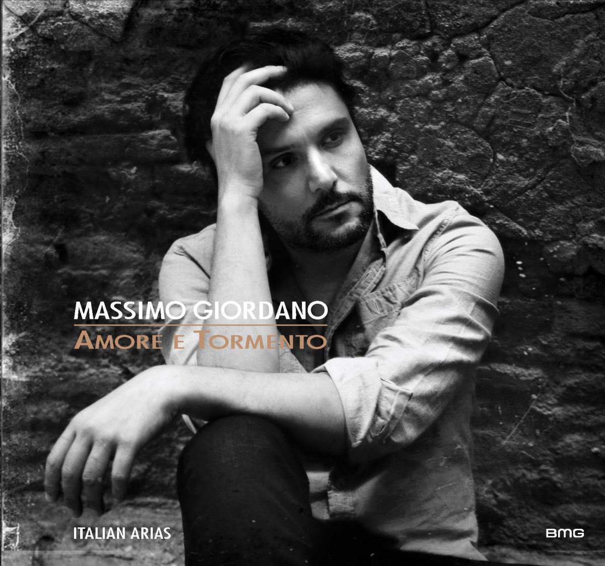 Italian tenor Massimo Giordano on the cover of his debut solo CD “Amore e Tormento.” (Courtesy of BMG) 